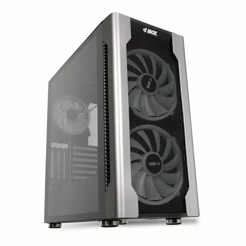 PC Case IBOX Chiron ZH68 Gaming, ATX Midi-Tower, EATX support, black, side window, lighting