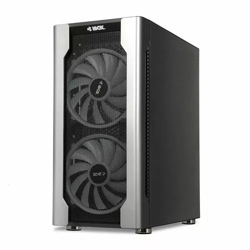 PC Case IBOX Chiron ZH68 Gaming, ATX Midi-Tower, EATX support, black, side window, lighting