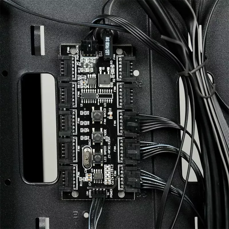 PC Case IBOX Chiron ZH68 Gaming, ATX Midi-Tower, EATX support, black, side window, lighting