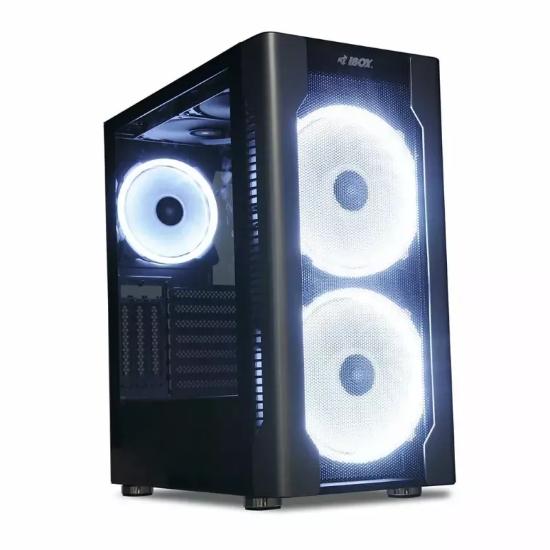 PC Case IBOX Chiron ZH68 Gaming, ATX Midi-Tower, EATX support, black, side window, lighting