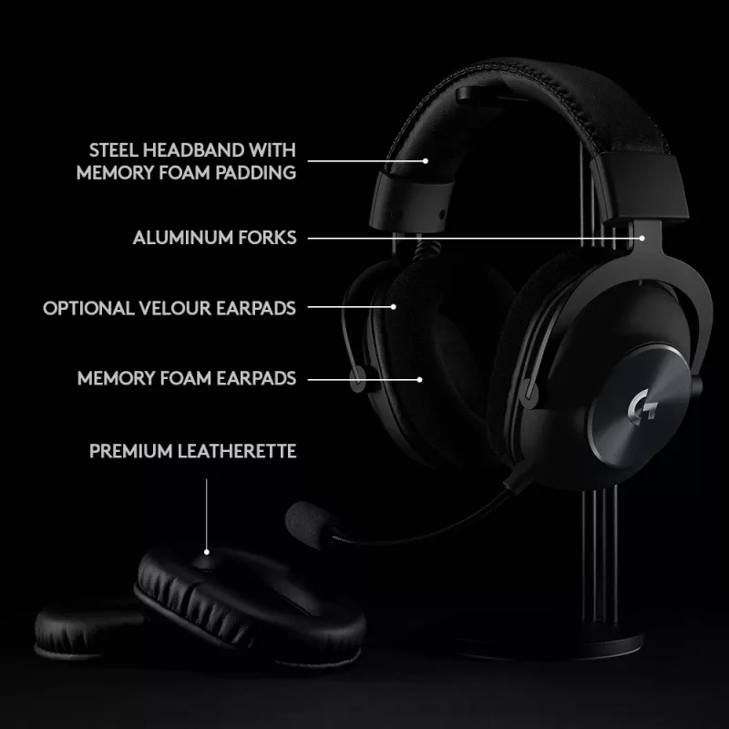 LOGITECH Pro X Wireless Lightspeed Gaming Headset Black