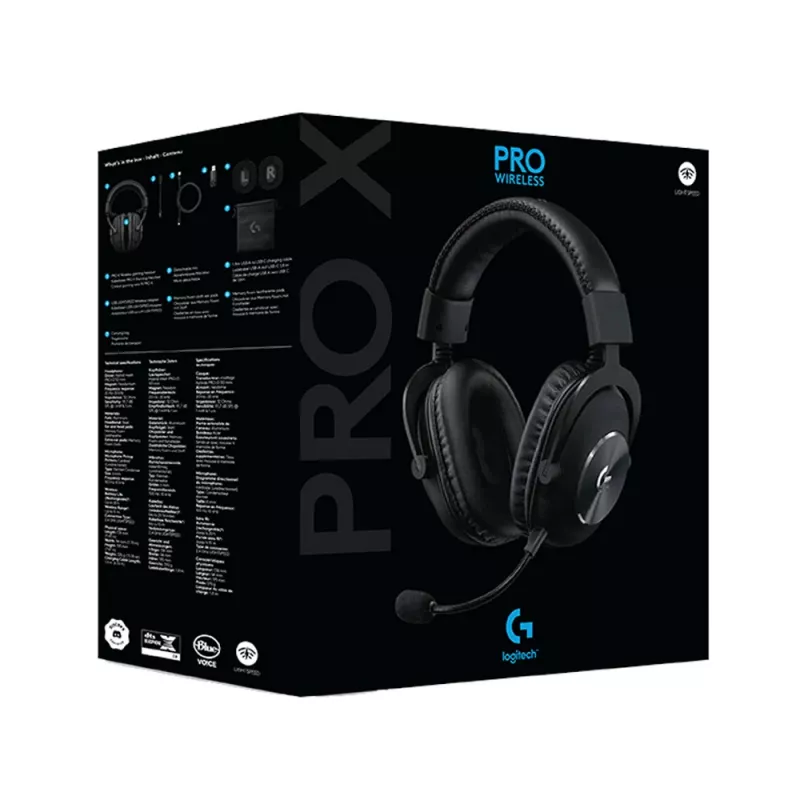 LOGITECH Pro X Wireless Lightspeed Gaming Headset Black