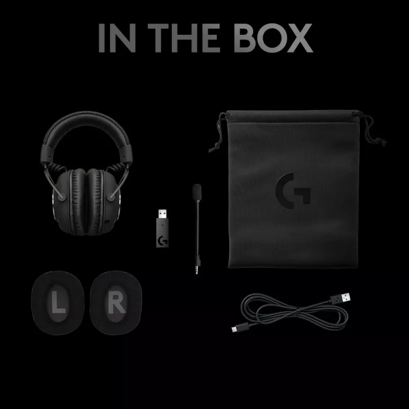 LOGITECH Pro X Wireless Lightspeed Gaming Headset Black