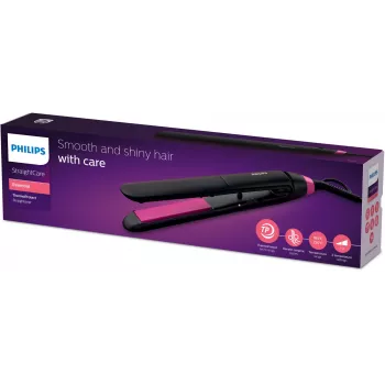 Straightening brush Philips StraightCare Essential ThermoProtect BHS375/00 — ceramic plates 28 mm, 2 heat levels, max 220°C