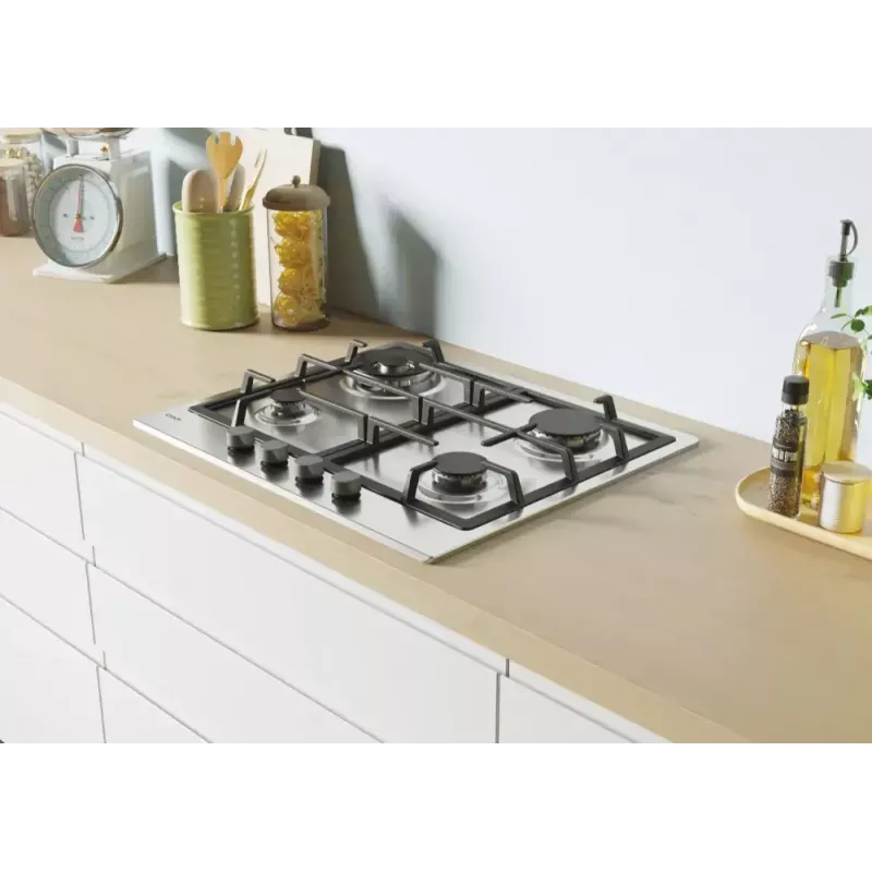 Candy Idea CHG6BR4WX Stainless steel Built-in 60 cm Gas 4 zone(s)