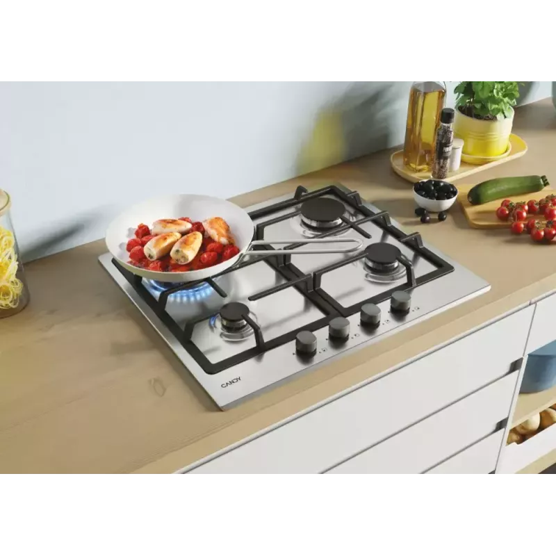 Candy Idea CHG6BR4WX Stainless steel Built-in 60 cm Gas 4 zone(s)