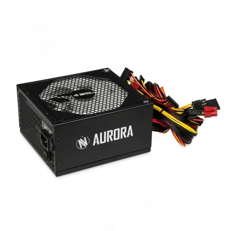 Power supply unit IBOX iBox Aurora 600 W 20+4 pin ATX, 140 mm fan, metal housing, black