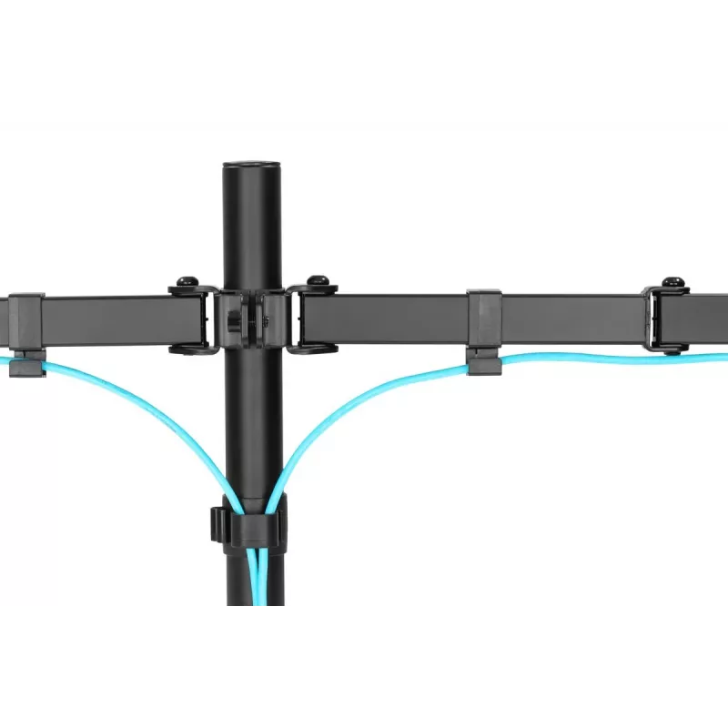 DIGITUS Univer.dual Monitor Clamp Mount 17-32in 2x 8kg (max.) Black
