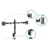 DIGITUS Univer.dual Monitor Clamp Mount 17-32in 2x 8kg (max.) Black