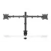 DIGITUS Univer.dual Monitor Clamp Mount 17-32in 2x 8kg (max.) Black