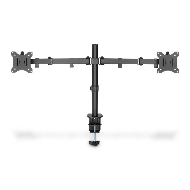 DIGITUS Univer.dual Monitor Clamp Mount 17-32in 2x 8kg (max.) Black