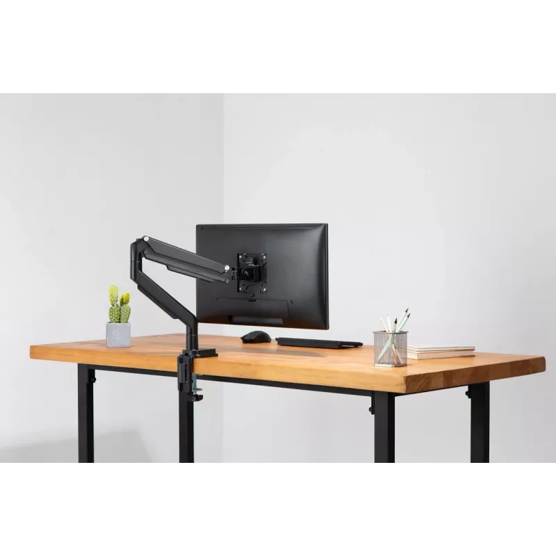 DIGITUS Universal Single Monitor Mount Gas Spring Clamp 17-32in 9kg