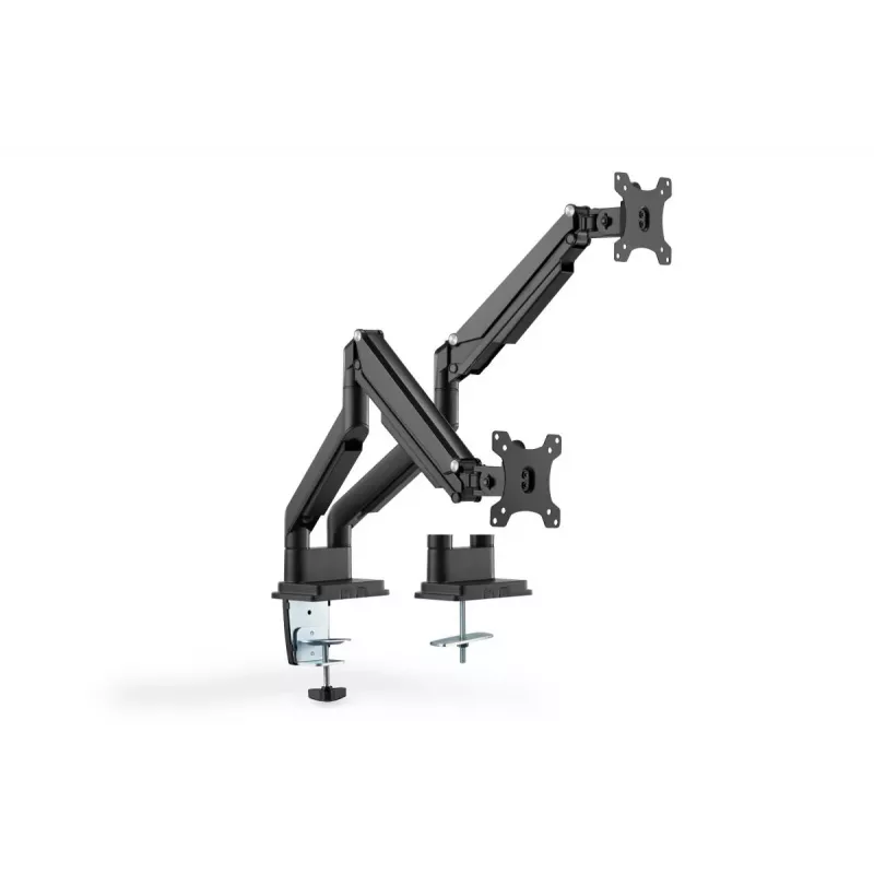 DIGITUS Universal Dual Monitor Mount Gas Spring Clamp 17-32in 2x 9kg