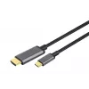 DIGITUS USB-C - HDMI Adapter, 2m 4K/30Hz, black, metal housing