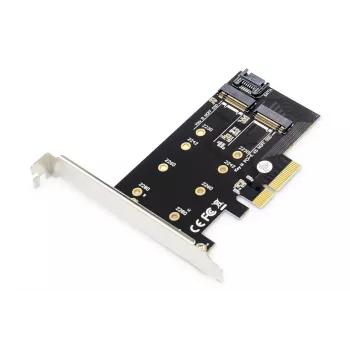 DIGITUS M.2 NGFF/NVMe SSD Pci-e Add-On card supports B, M and B+M Key, size 80,60,42 and 30mm