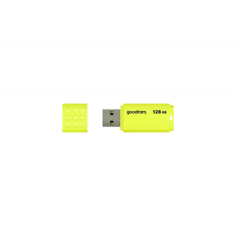 USB flash drive GOODRAM UME2 128 GB USB 2.0 Type-A, yellow, 21×51 mm