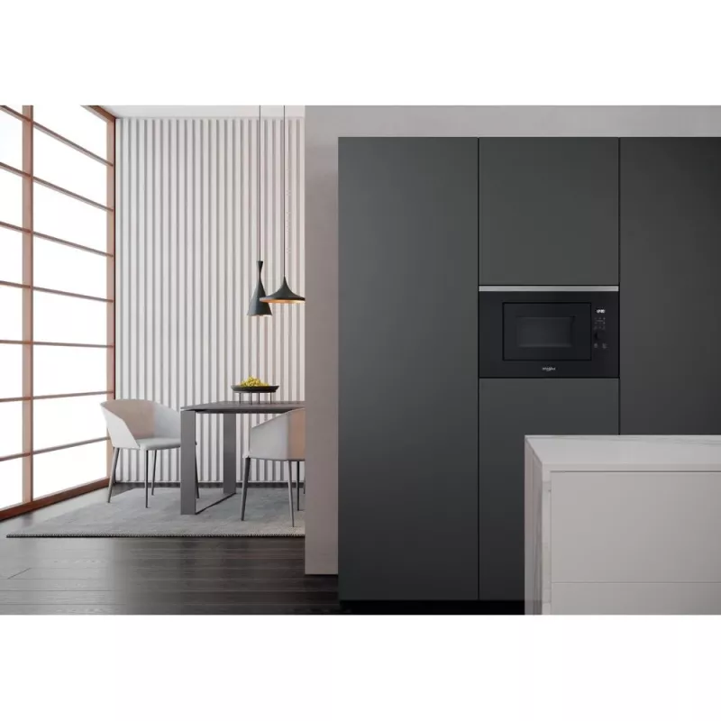 Built-in grill microwave WHIRLPOOL WMF201G, 800 W, 20 L, stainless steel/black