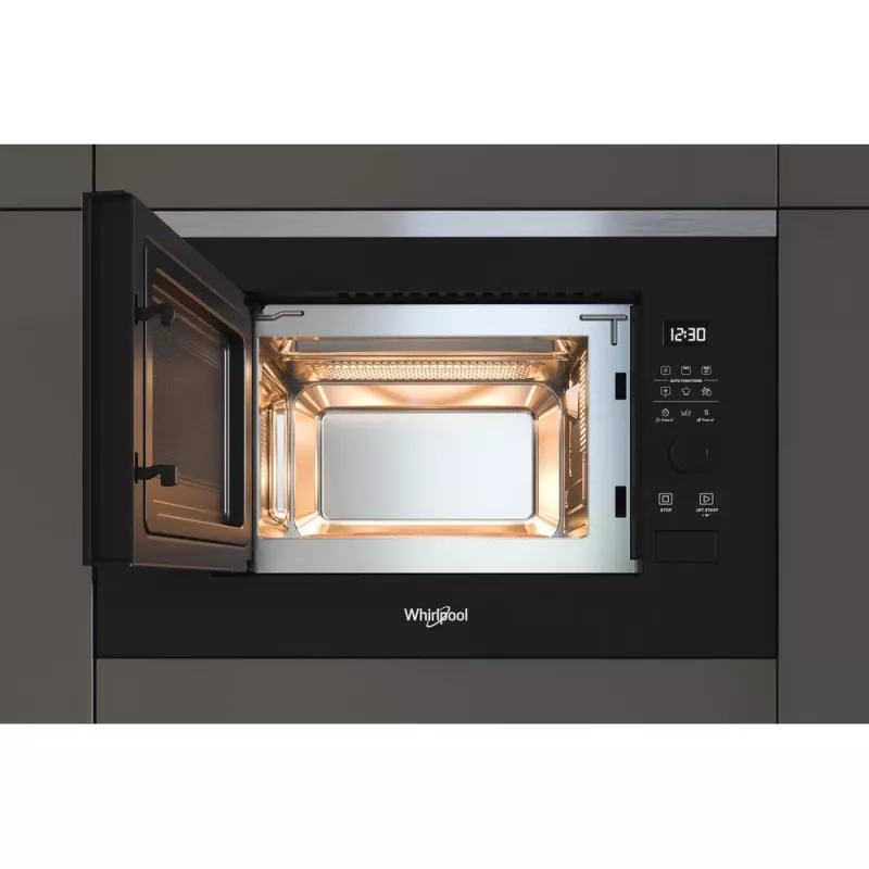 Built-in grill microwave WHIRLPOOL WMF201G, 800 W, 20 L, stainless steel/black