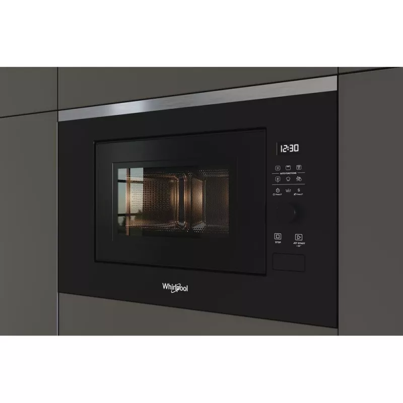 Built-in grill microwave WHIRLPOOL WMF201G, 800 W, 20 L, stainless steel/black