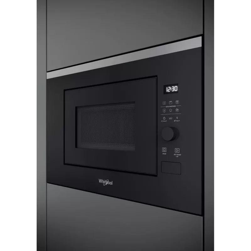 Built-in grill microwave WHIRLPOOL WMF201G, 800 W, 20 L, stainless steel/black