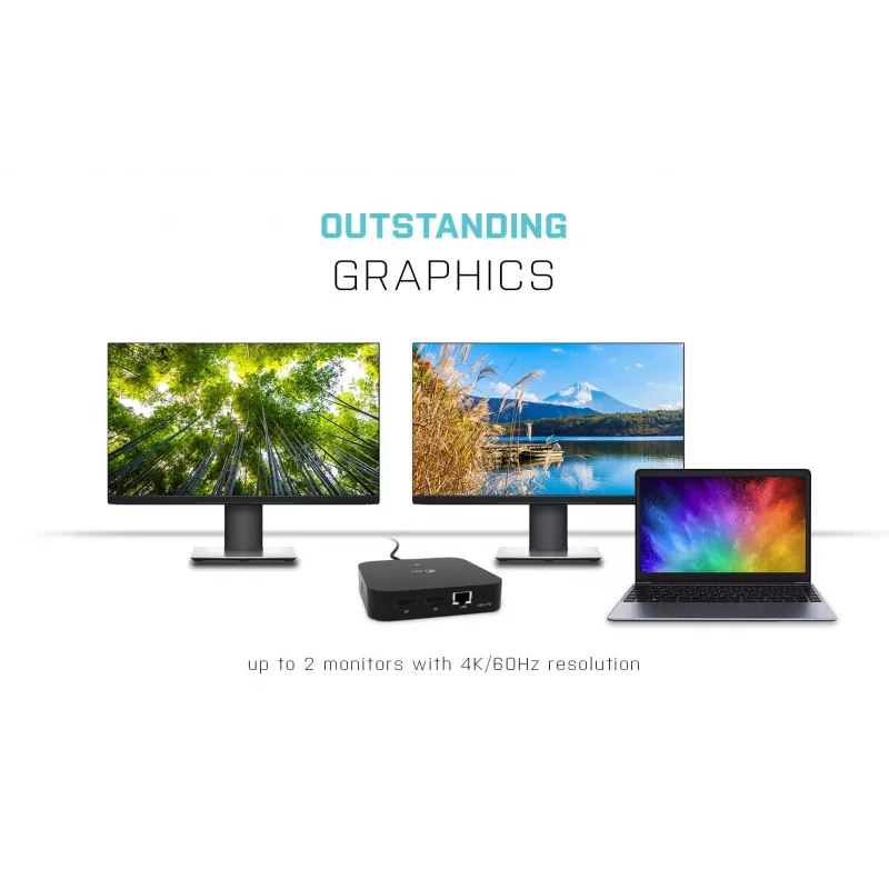 i-tec USB-C Dual Display Docking Station with Power Delivery 100 W