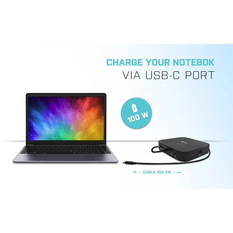 i-tec USB-C Dual Display Docking Station with Power Delivery 100 W