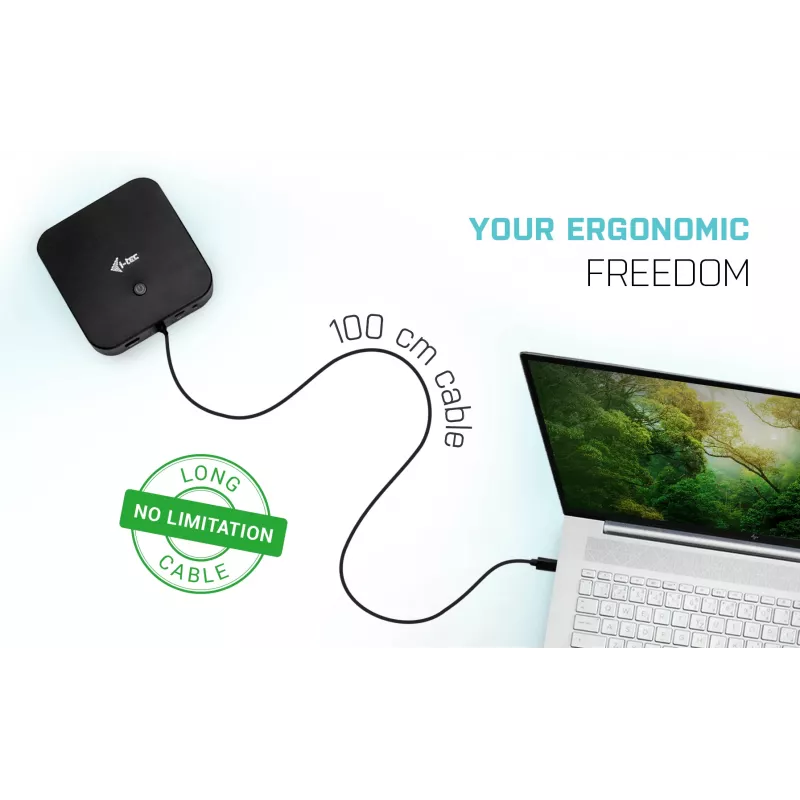 i-tec USB-C Dual Display Docking Station with Power Delivery 100 W