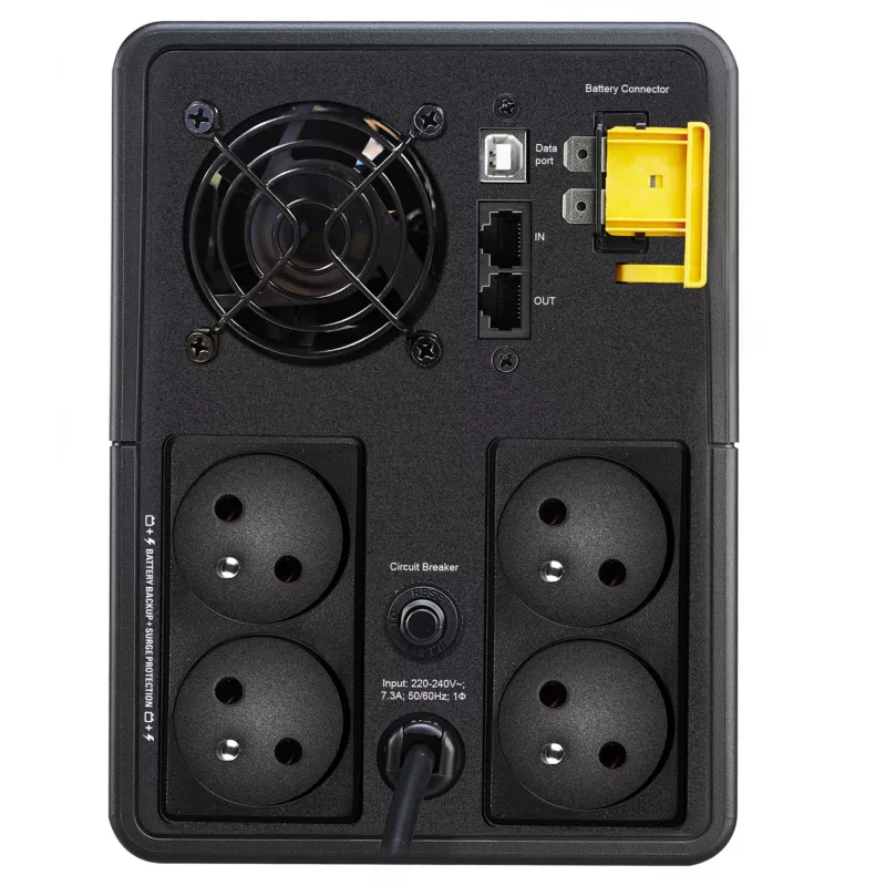 APC Back-UPS, 1600VA, Tower, 230V, 4x CEE 7/5 French Schuko outlets, AVR