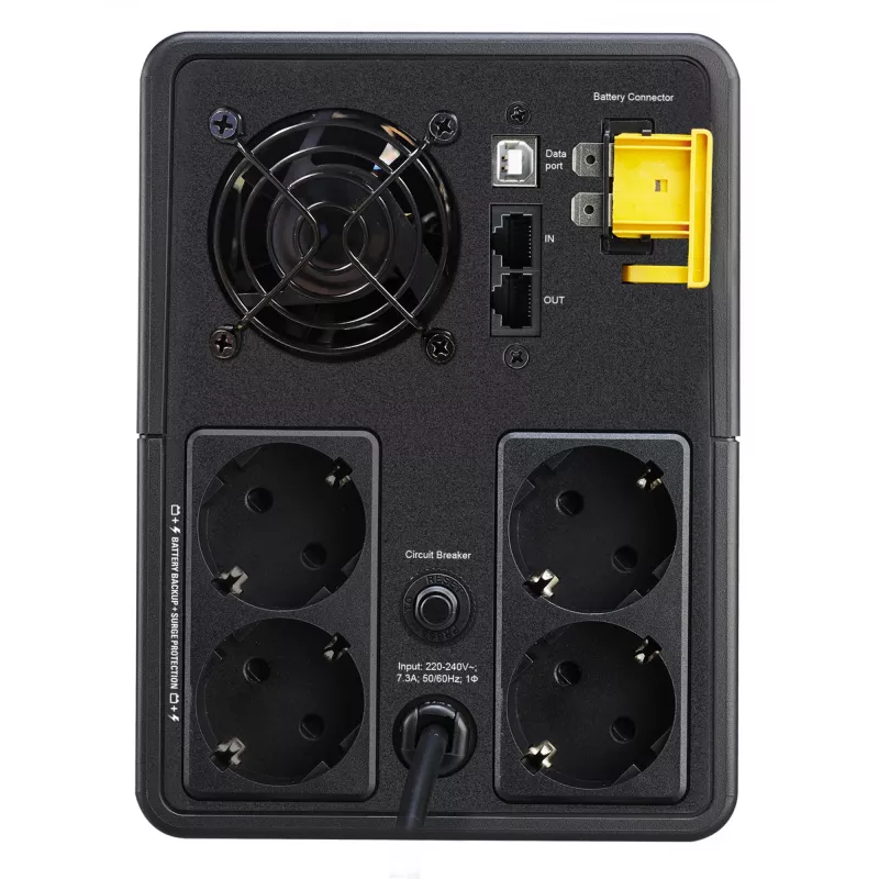 APC Back-UPS, 1600VA, Tower, 230V, 4x CEE 7/7 Schuko outlets, AVR