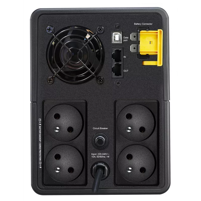 APC Back-UPS, 2200VA, Tower, 230V, 4x CEE 7/5 French Schuko outlets, AVR