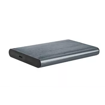 GEMBIRD USB 3.1 2.5in SATA HDD Enclosure with Type-C Port, Brushed Aluminum - Grey