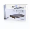 GEMBIRD USB 3.1 2.5in SATA HDD Enclosure with Type-C Port, Brushed Aluminum - Grey