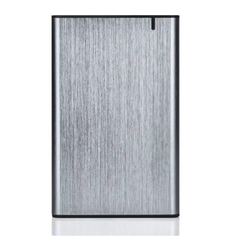 GEMBIRD USB 3.1 2.5in SATA HDD Enclosure with Type-C Port, Brushed Aluminum - Grey