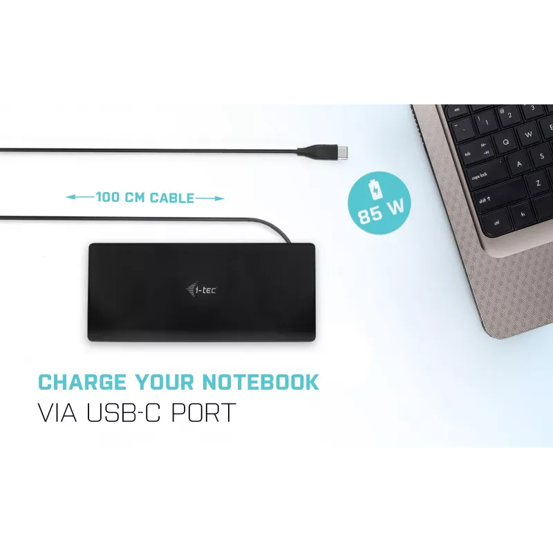 Docking Station i-tec USB-C Quattro Display Docking Station with Power Delivery 85 W