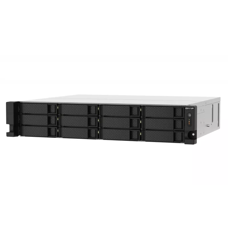 QNAP TS-1273AU-RP-8G NAS/storage server Rack (2U) Ryzen Embedded V1500B 8 GB DDR4 0 TB QNAP QTS Aluminium, Black