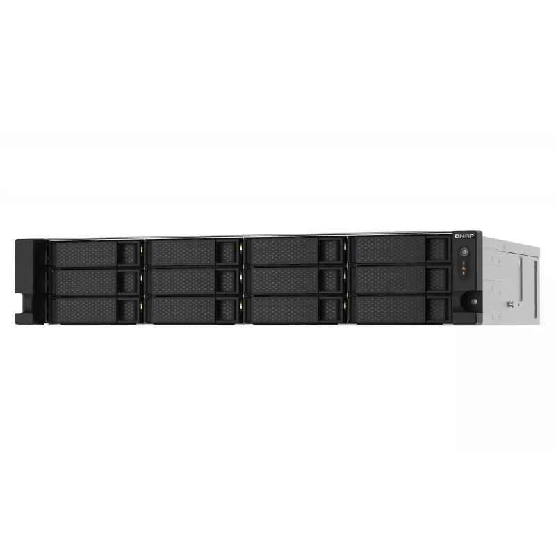 QNAP TS-1273AU-RP-8G NAS/storage server Rack (2U) Ryzen Embedded V1500B 8 GB DDR4 0 TB QNAP QTS Aluminium, Black