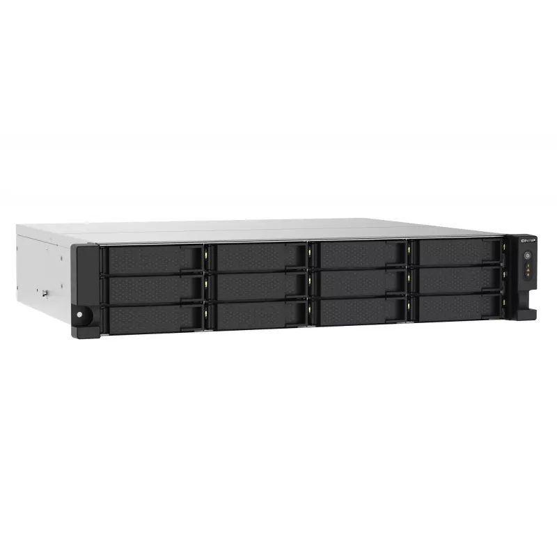 QNAP TS-1273AU-RP-8G NAS/storage server Rack (2U) Ryzen Embedded V1500B 8 GB DDR4 0 TB QNAP QTS Aluminium, Black