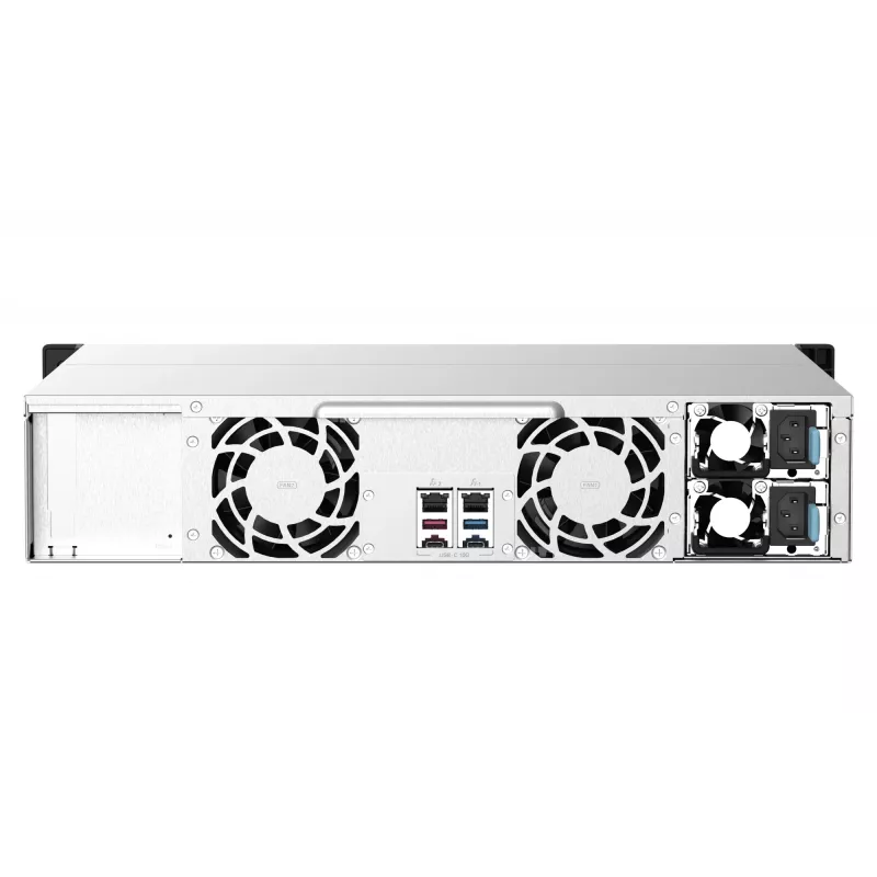 QNAP TS-1273AU-RP-8G NAS/storage server Rack (2U) Ryzen Embedded V1500B 8 GB DDR4 0 TB QNAP QTS Aluminium, Black