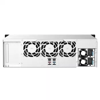 QNAP TS-1673AU-RP-16G NAS/storage server Rack (3U) Ryzen Embedded V1500B 16 GB DDR4 0 TB QNAP QTS Black, Grey
