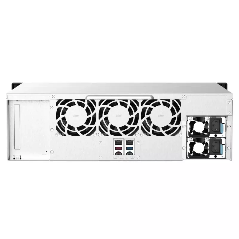 QNAP TS-1673AU-RP-16G NAS/storage server Rack (3U) Ryzen Embedded V1500B 16 GB DDR4 0 TB QNAP QTS Black, Grey