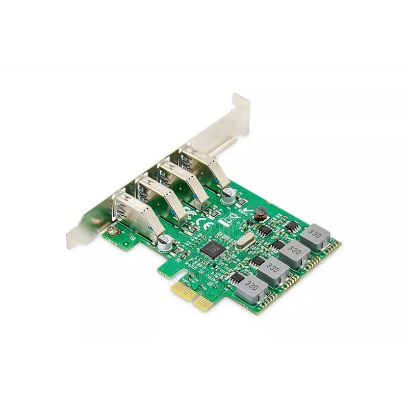 DIGITUS USB Pci-e Add-On card USB3.0, 4-port A/F, ChIPSet: VL805, self powered
