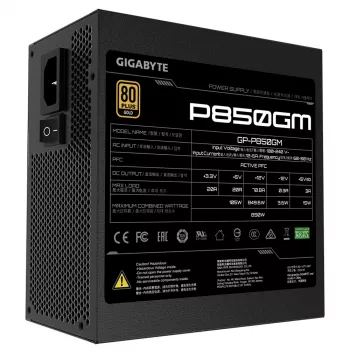 GIGABYTE P850GM power supply unit 850 W 20+4 pin ATX ATX Black