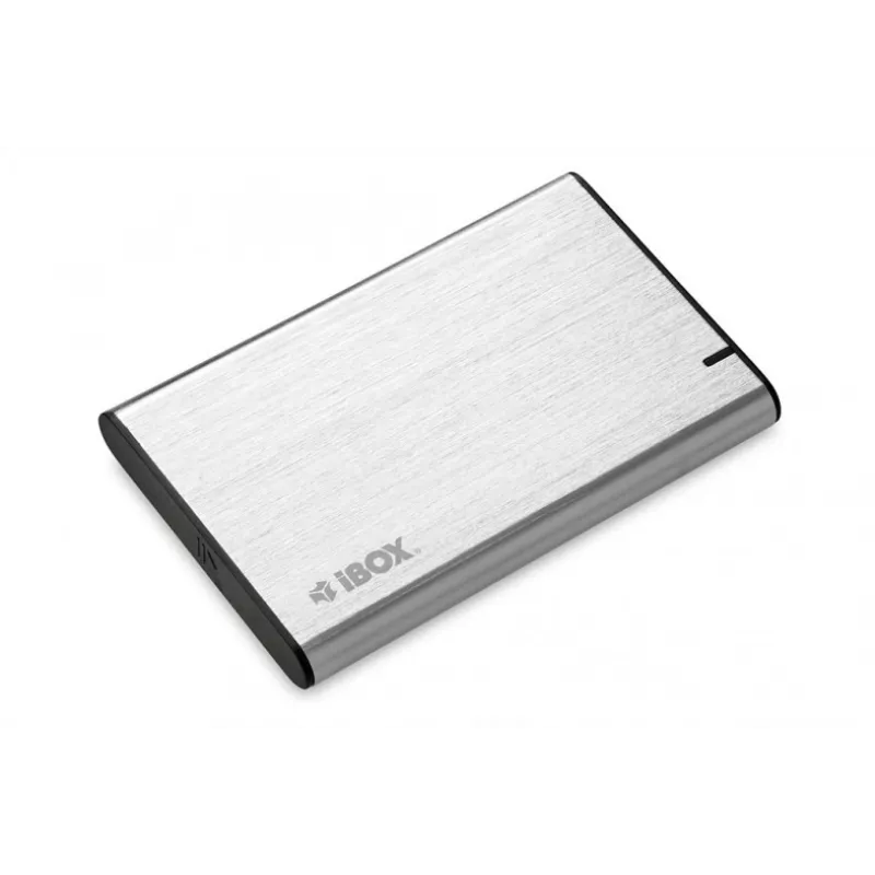 HDD/SSD enclosure IBOX HD-05 — 2.5 inch SATA III, USB 3.2 Gen 1 (5 Gbit/s), Micro-USB B, up to 10 TB, grey