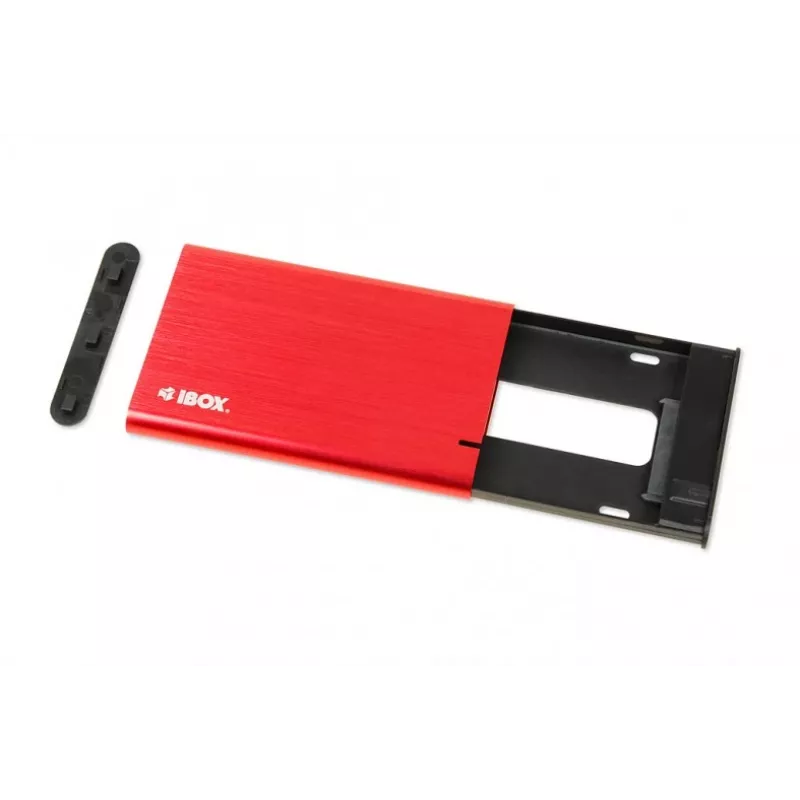 HDD/SSD enclosure IBOX HD-05 Red 2.5 inch — USB 3.2 Gen 1 (5 Gbit/s), JMicron JMS578, up to 10 TB