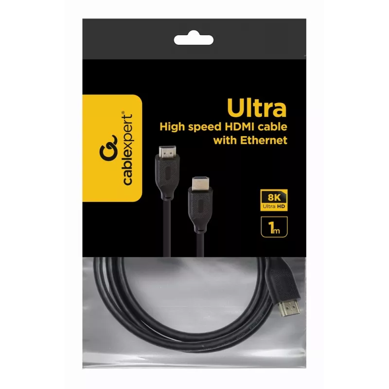HDMI cable Gembird CC-HDMI8K-1M — 1 m, HDMI Type A to Type A, HDMI 2.1, 48 Gbit/s, black