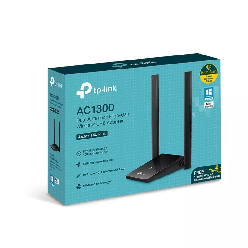 Wireless Adapter TP-Link Archer T4U Plus Dual-band Wi-Fi 5