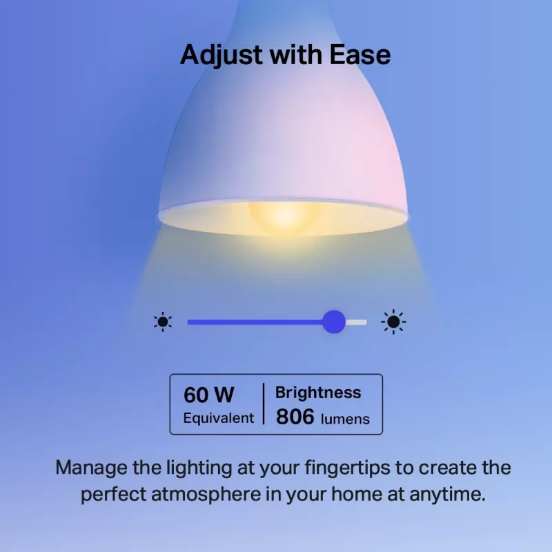 TP-Link Tapo Smart Wi-Fi Light Bulb, Multicolor, Smart bulb, Wi-Fi, Metallic, White, 802.11b, 802.11g, Wi-Fi 4 (802.11n), LED, E27