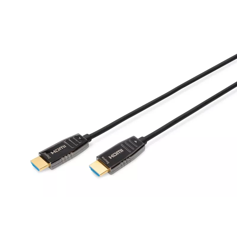 DIGITUS HDMI AOC hybrid-fiber connection cable, Type A M/M, 10m UHD 8K@60Hz, CE, black