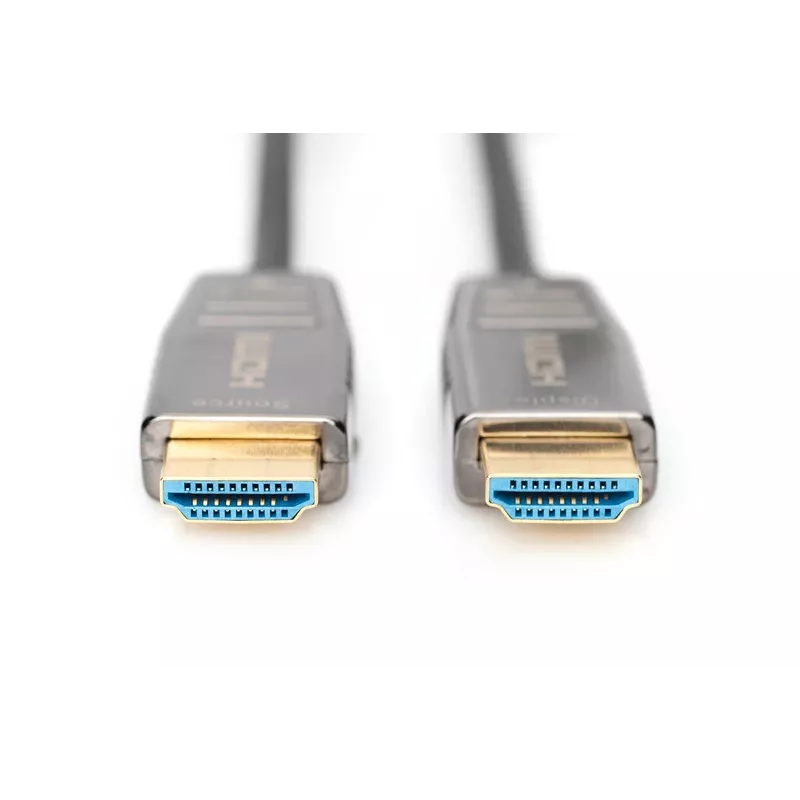 DIGITUS HDMI AOC hybrid-fiber connection cable, Type A M/M, 15m UHD 8K@60Hz, CE, black