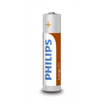 Single-use battery Philips LongLife R03L4B/10 — Zinc-Carbon 1.5 V, AAA, 4-pack